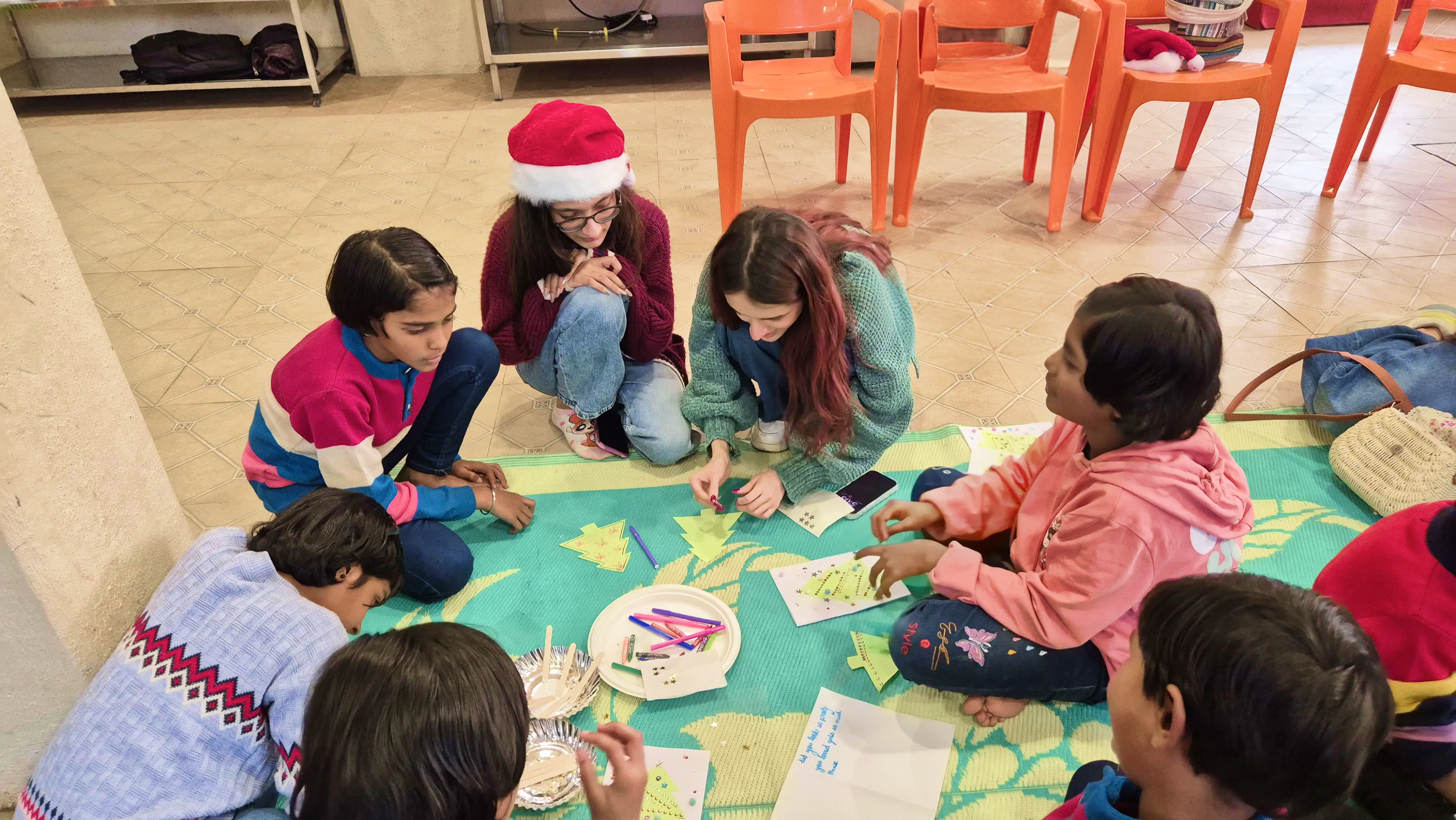 Girl with christmas hat
